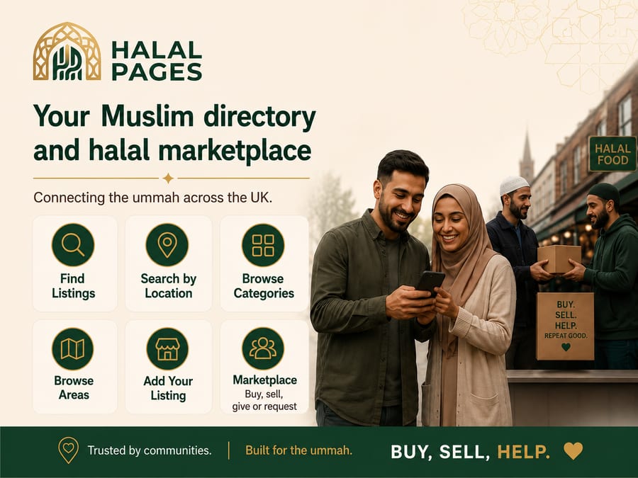 Halal Pages — your Muslim directory and halal marketplace across the UK
